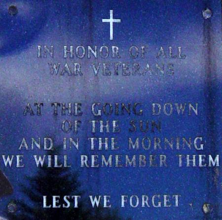 New Victoria, Nova Scotia: war memorial monument