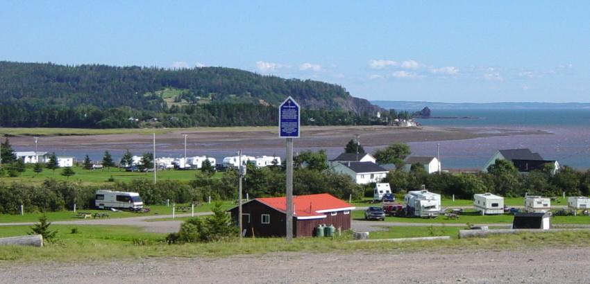Colchester County: Acadian Heritage sign #1, Five Islands