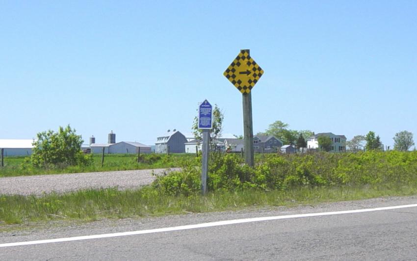 Colchester County: Acadian Heritage sign #7E (east), Masstown