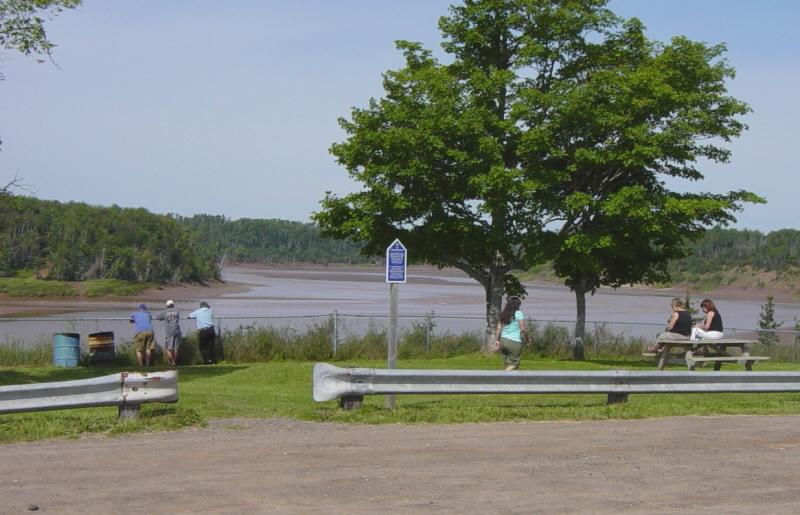 Colchester County: Acadian Heritage sign #23, Caddell Rapids, Riverside
