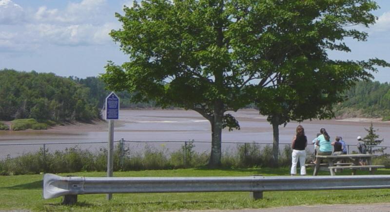 Colchester County: Acadian Heritage sign #23, Caddell Rapids, Riverside