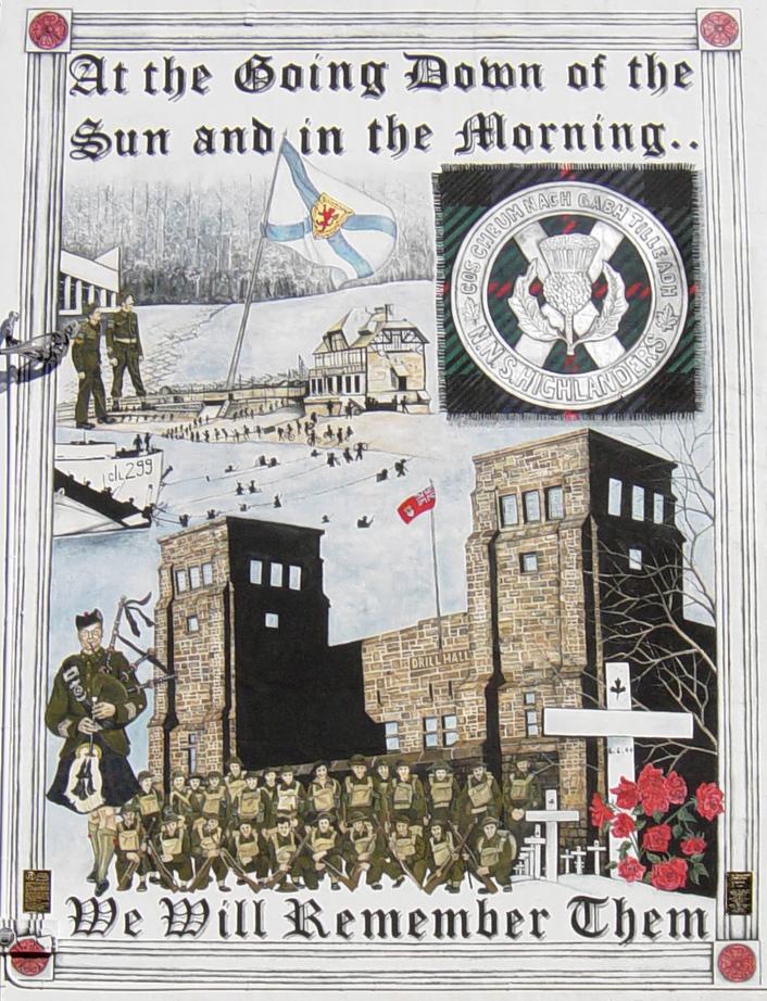 Amherst, Nova Scotia: North Nova Scotia Highlanders memorial mural
