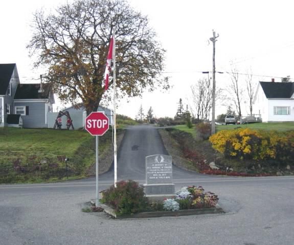 Little River war memorial, looking southward