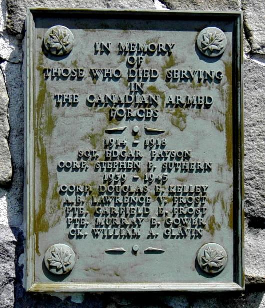 Nova Scotia: Westport monument, south face