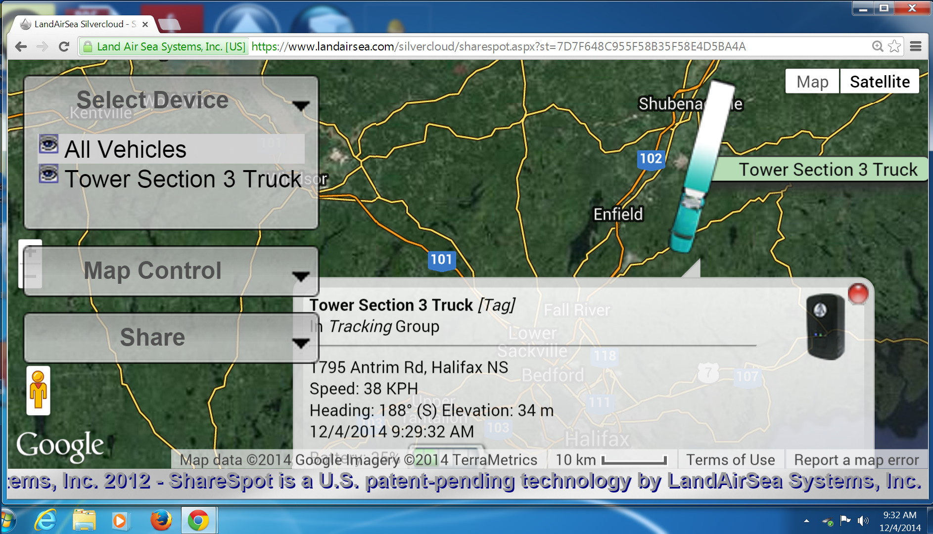Silvercloud-Real-time-GPS-Tracking-LandAirSea-Systems-Inc-South-Canoe-2014dec04-0932h