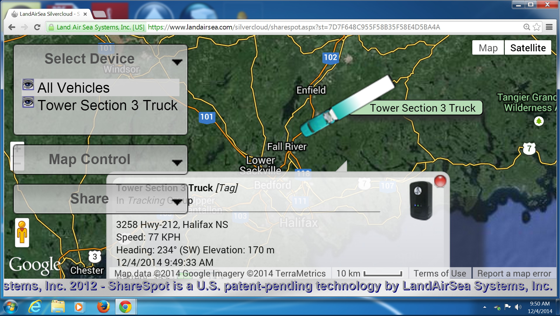 Silvercloud-Real-time-GPS-Tracking-LandAirSea-Systems-Inc-South-Canoe-2014dec04-0950h