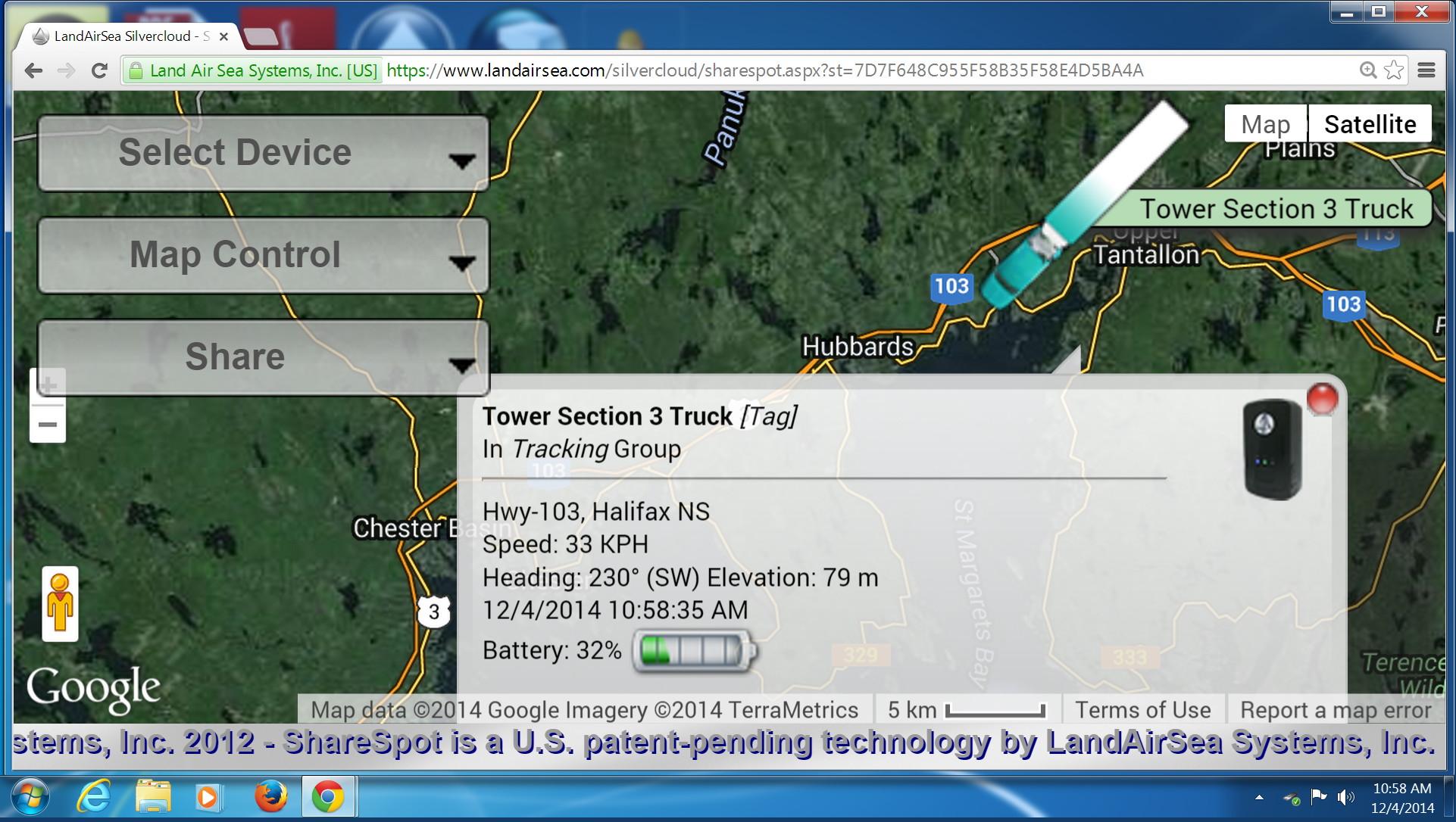 Silvercloud-Real-time-GPS-Tracking-LandAirSea-Systems-Inc-South-Canoe-2014dec04-1058h
