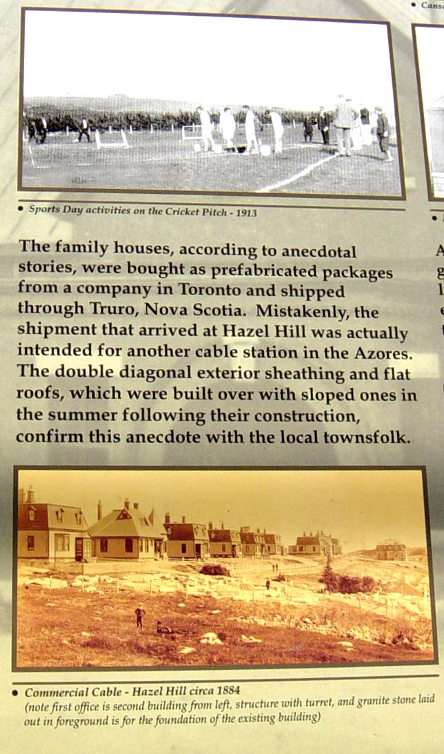 Hazel Hill: Commercial Cable Trans Atlantic Park, center interpretative panel