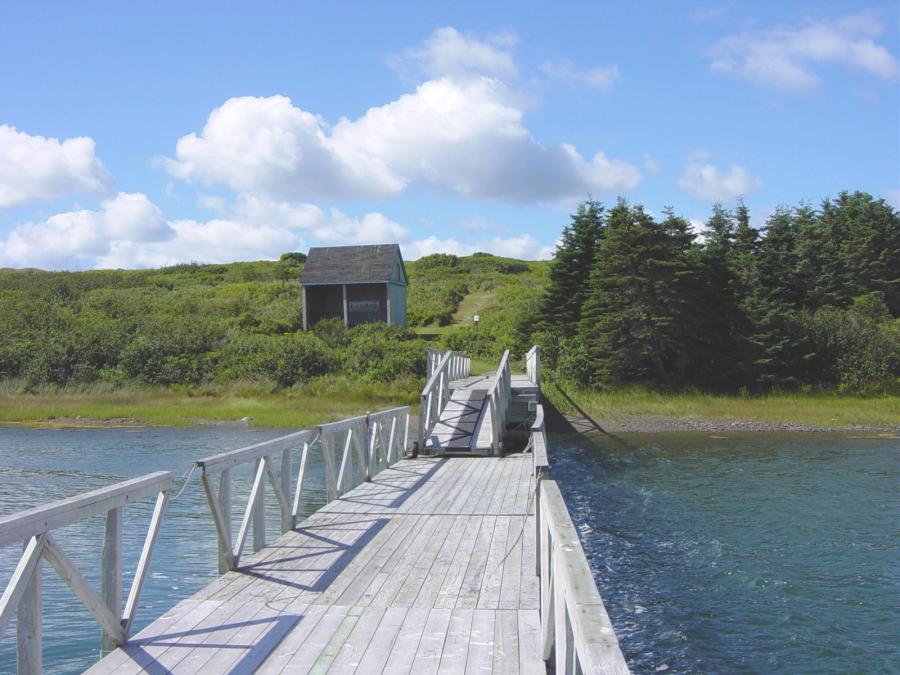 Landing on Grassy Island