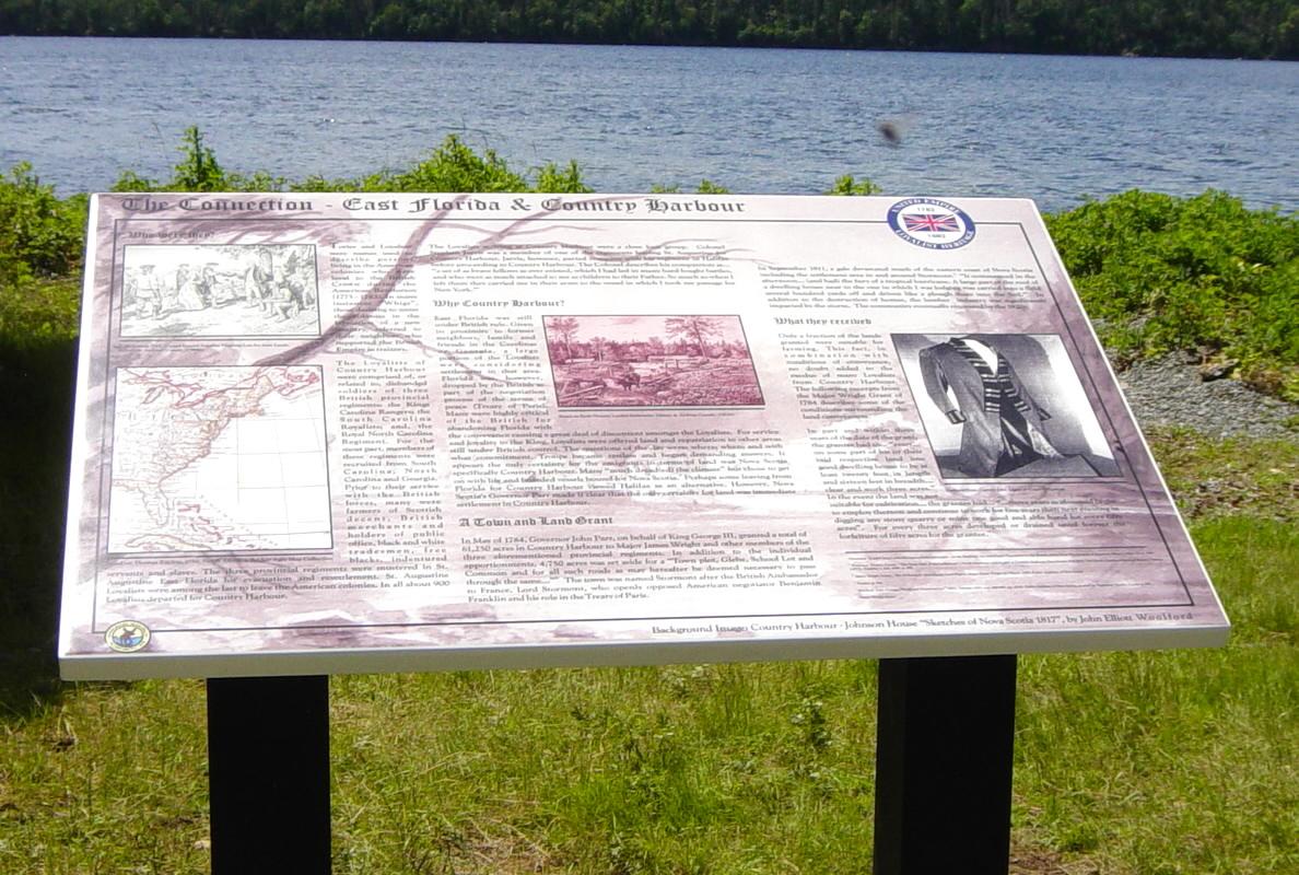 Country Harbour: Loyalist Trail waterside site, south interpretative panel