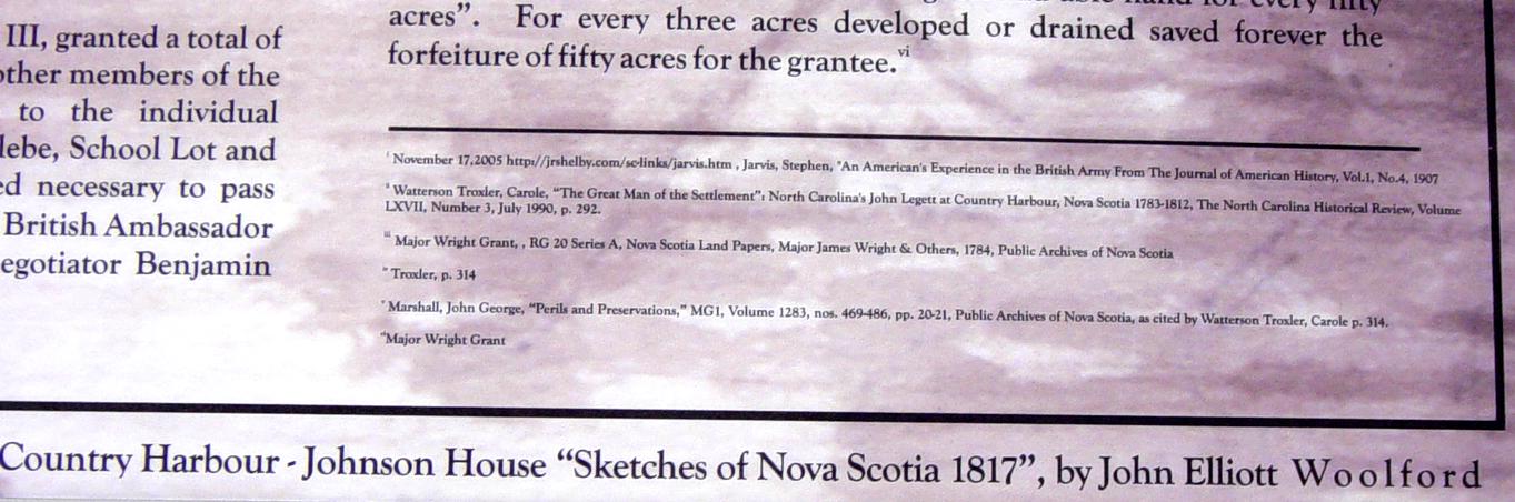 Country Harbour: Loyalist Trail waterside site, south interpretative panel
