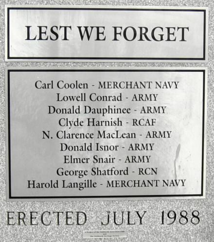 War memorial, Hubbards