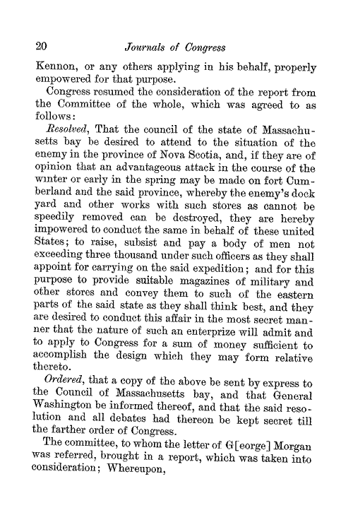 January 8, 1777: Continental Congress authorizes attack on Nova Scotia