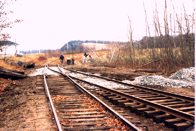 Last new railway track in Kings County, December 1996 – photograph by G. Wayne Hines
