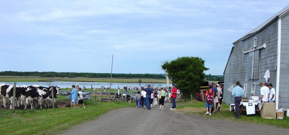 Horton Landing: Official dedication ceremony, Iron Cross in its new location