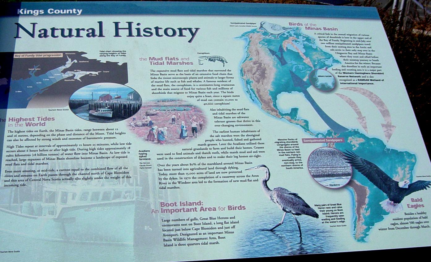 Nova Scotia, Avonport: Veterans Memorial View Park interpretative panels