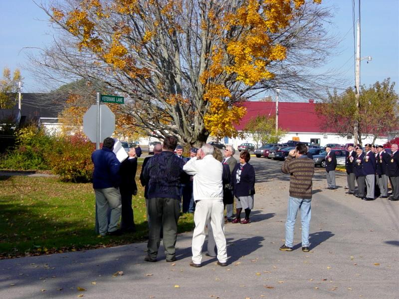 Kingston: Veterans Lane military memorial, unveiling ceremony