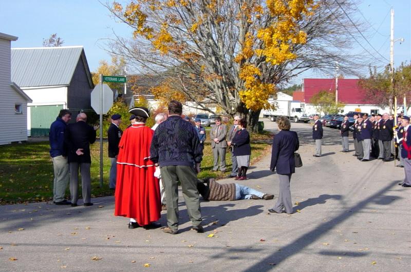 Kingston: Veterans Lane military memorial, unveiling ceremony