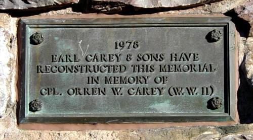 Wolfville war memorial, plaque on south face