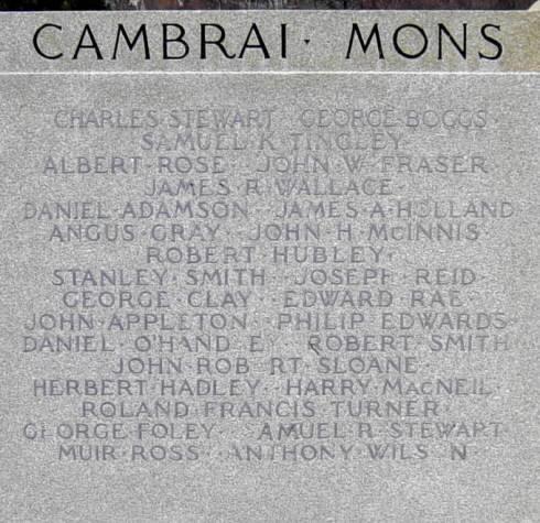 Westville: war memorial front, south panel