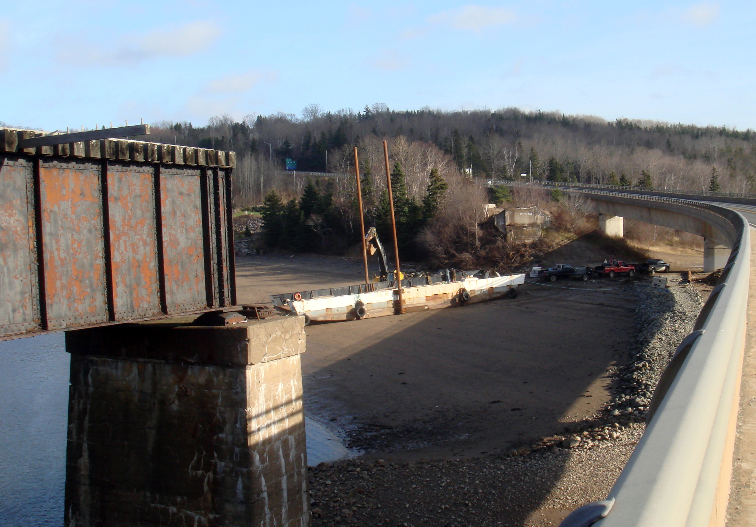 Dominion Atlantic Railway: Bear River Bridge, Digby County, Nova Scotia, 05 Dec 2011