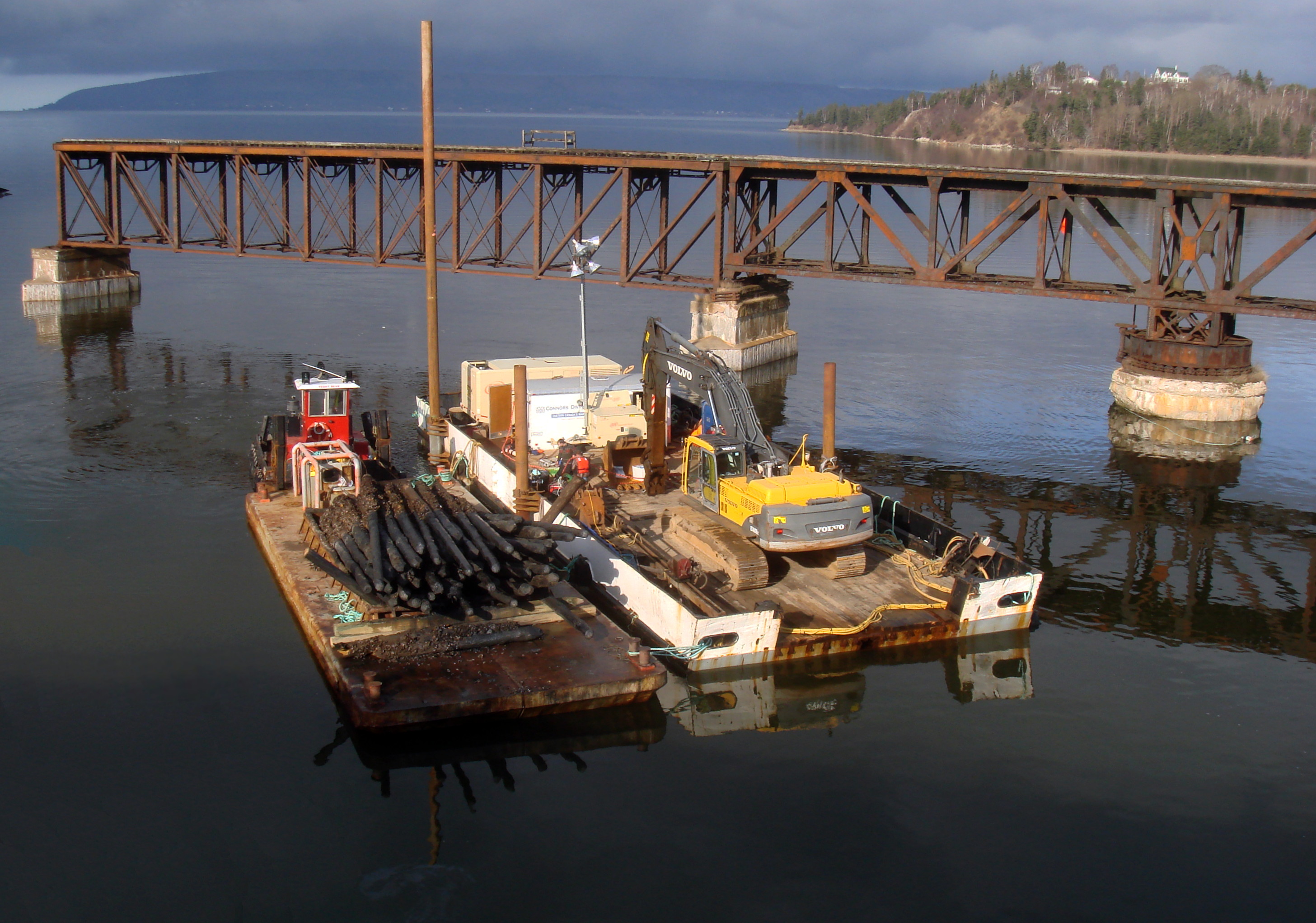 Dominion Atlantic Railway: Bear River Bridge, Digby County, Nova Scotia, 13 Dec 2011