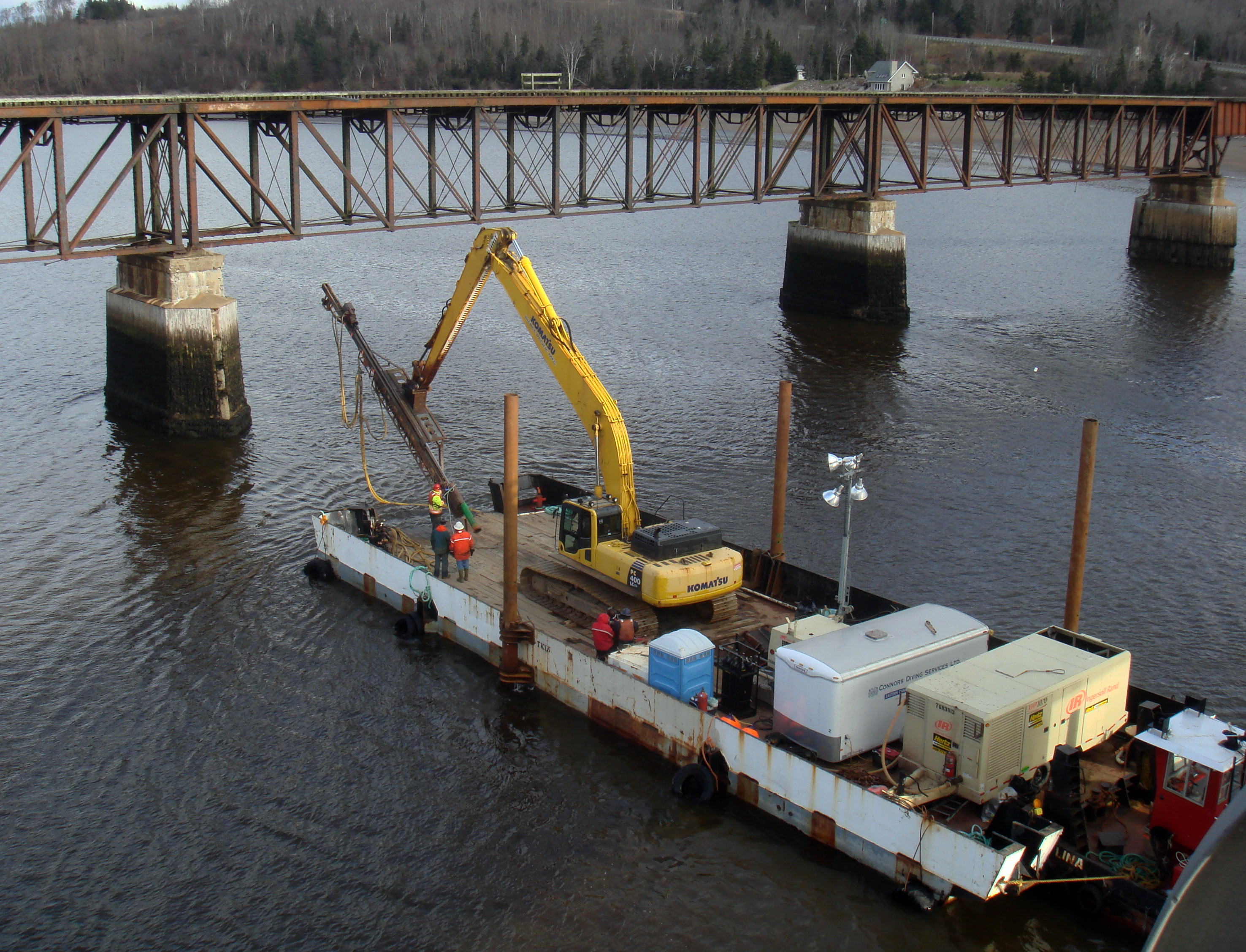 Dominion Atlantic Railway: Bear River Bridge, Digby County, Nova Scotia, 17 Dec 2011