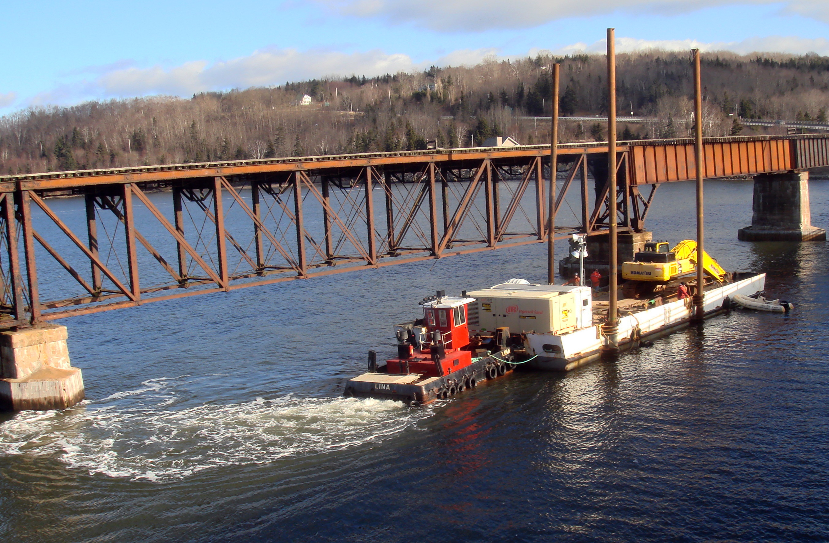 Dominion Atlantic Railway: Bear River Bridge, Digby County, Nova Scotia, 09 Jan 2012