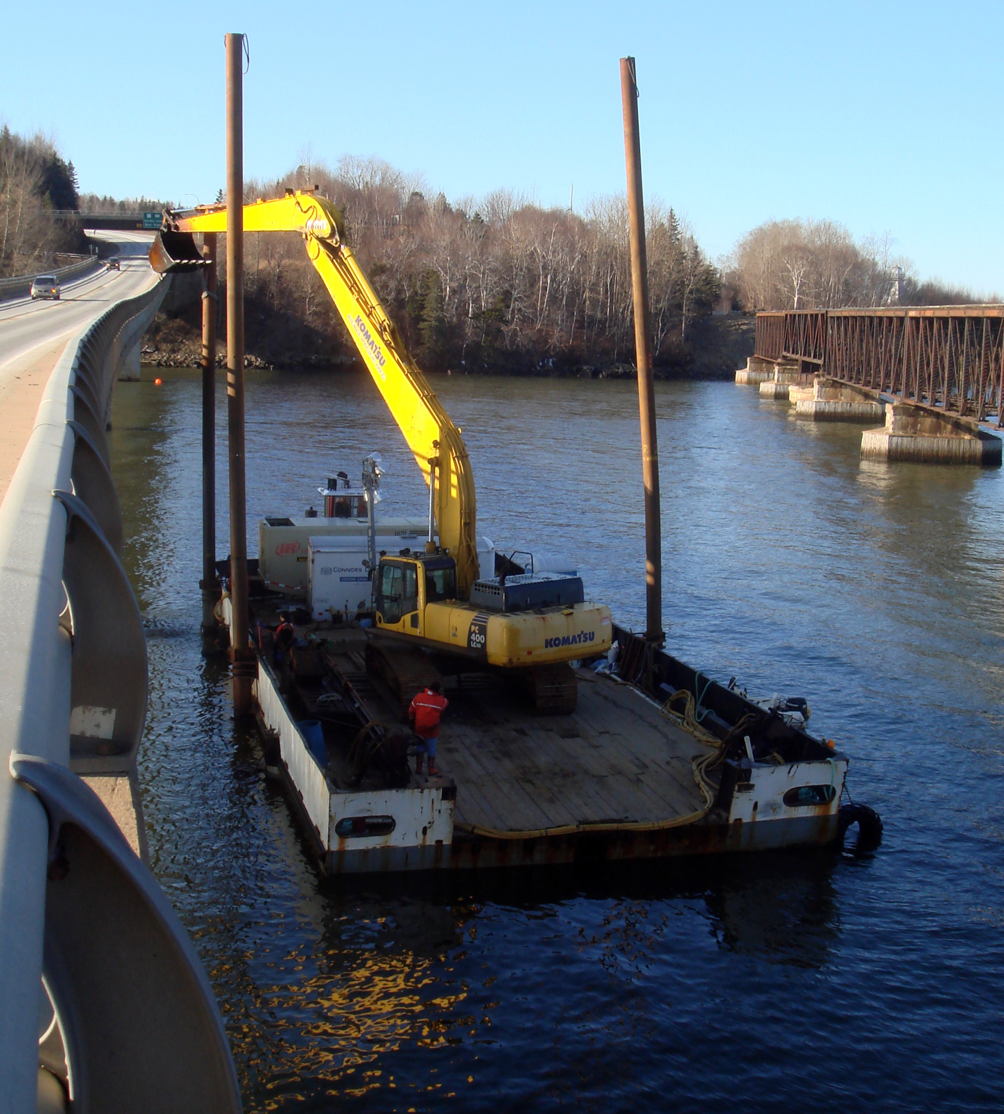 Dominion Atlantic Railway: Bear River Bridge, Digby County, Nova Scotia, 09 Jan 2012