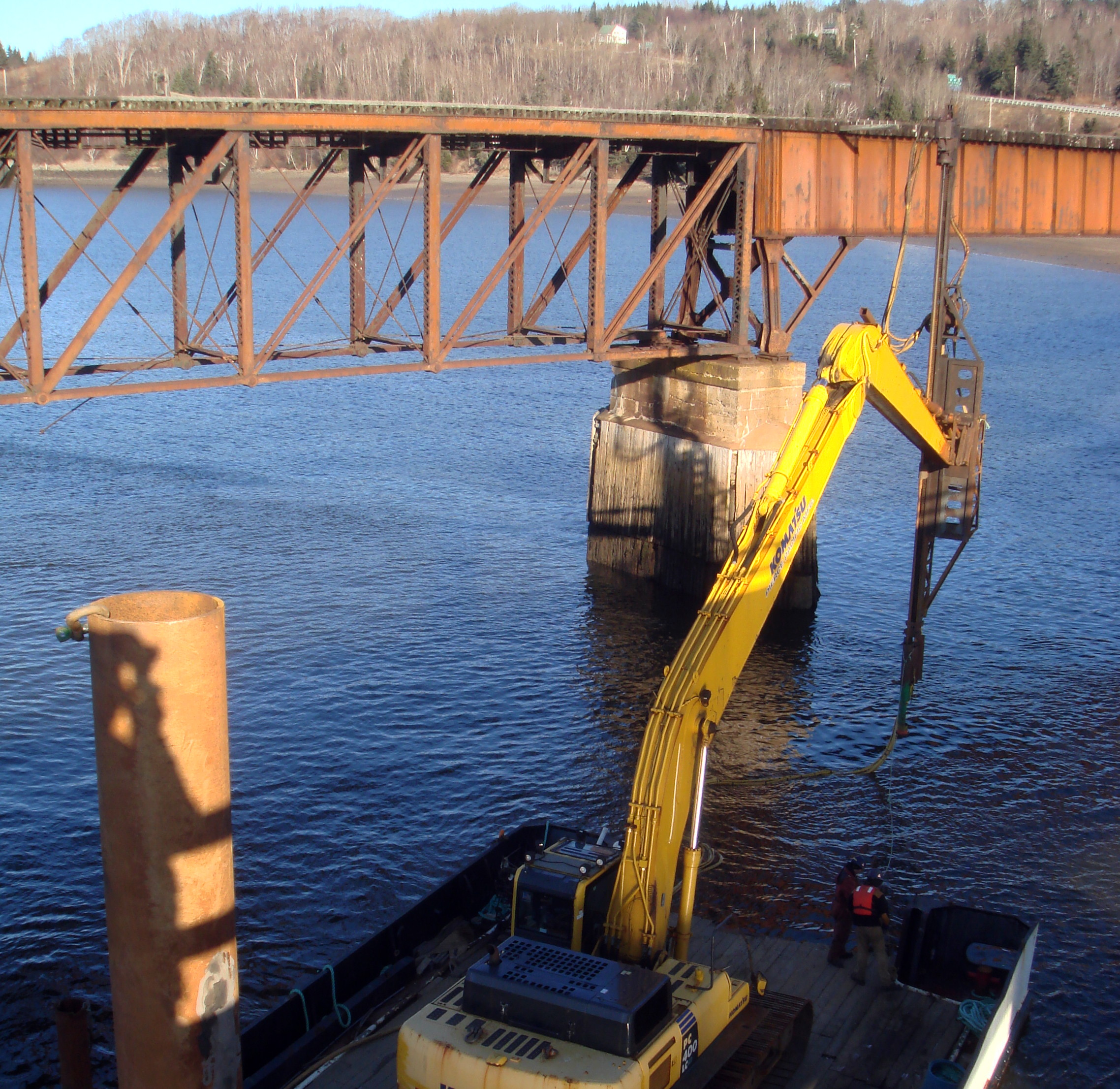 Dominion Atlantic Railway: Bear River Bridge, Digby County, Nova Scotia, 09 Jan 2012