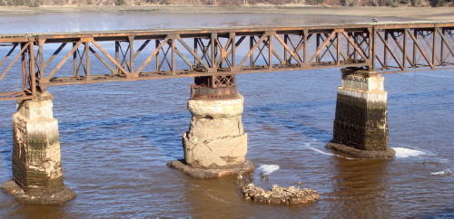 Dominion Atlantic Railway: Bear River Bridge, Digby County, Nova Scotia, 19 Jan 2012