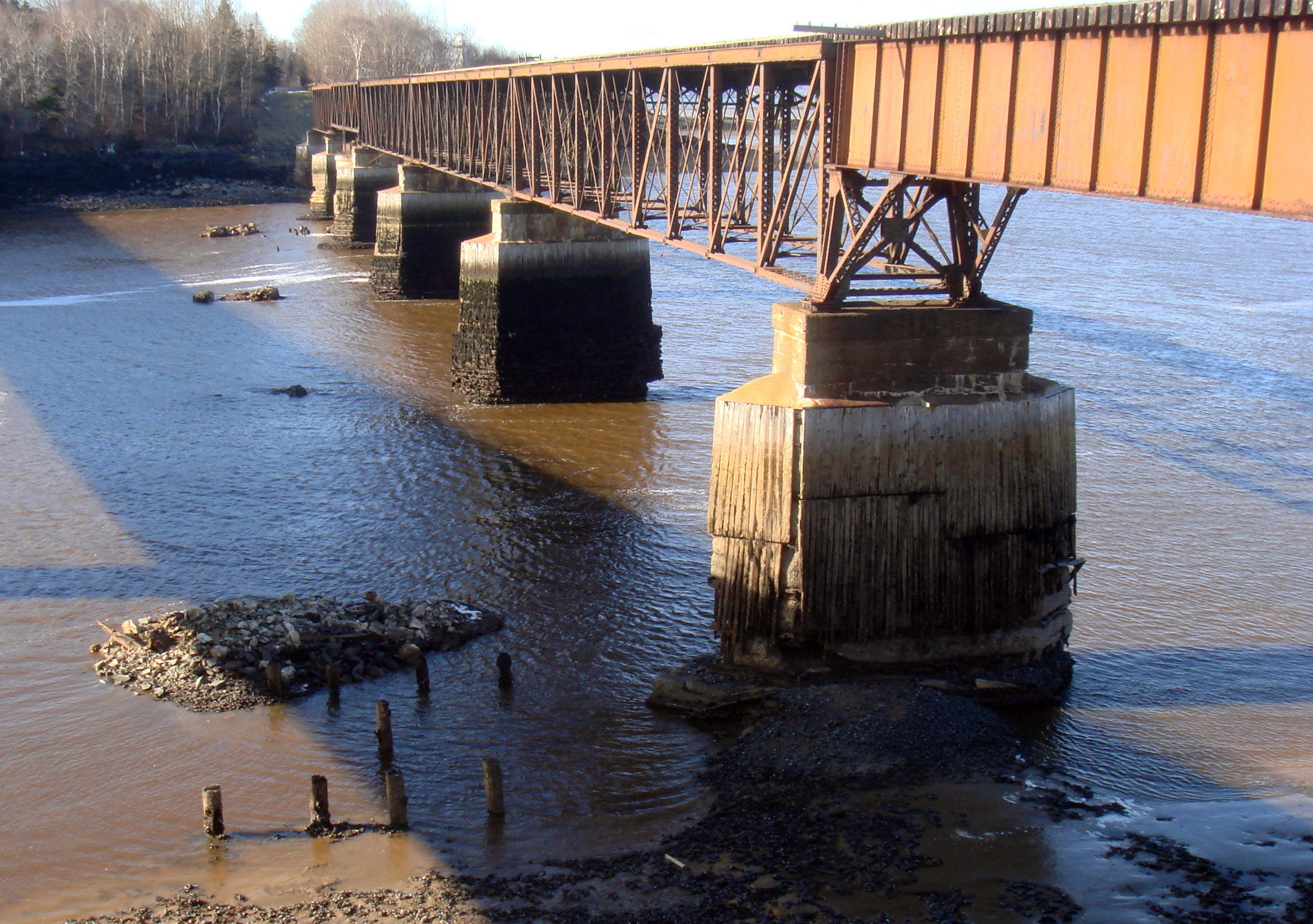 Dominion Atlantic Railway: Bear River Bridge, Digby County, Nova Scotia, 19 Jan 2012