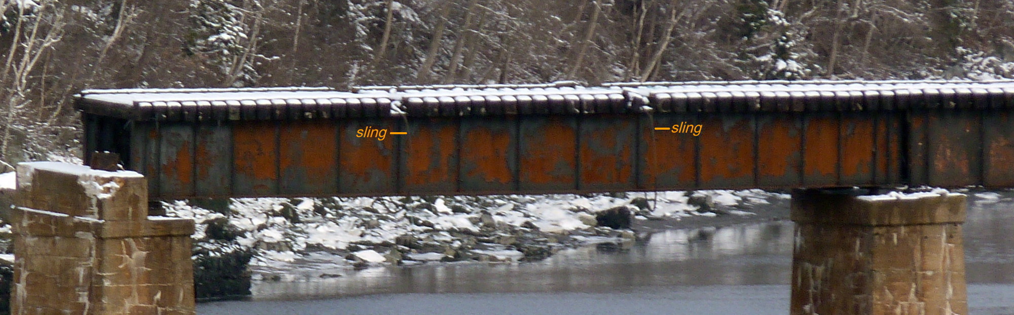 Dominion Atlantic Railway: Sissiboo River Bridge, Weymouth, Digby County, Nova Scotia, 31 Jan 2012