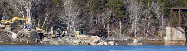 Dominion Atlantic Railway: Sissiboo River Bridge, Weymouth, Digby County, Nova Scotia, 10 Feb 2012