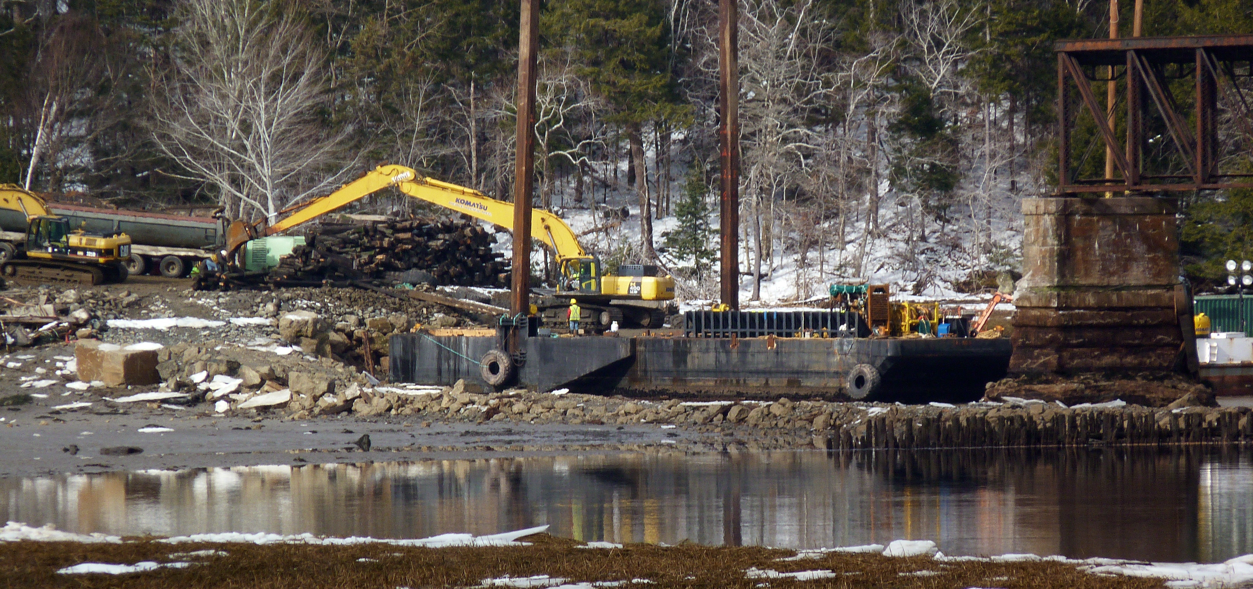 Dominion Atlantic Railway: Sissiboo River Bridge, Weymouth, Digby County, Nova Scotia, 15 Feb 2012