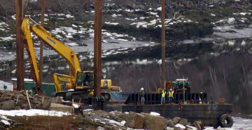 Dominion Atlantic Railway: Sissiboo River Bridge, Weymouth, Digby County, Nova Scotia, 15 Feb 2012