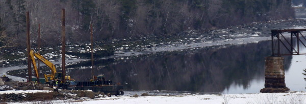 Dominion Atlantic Railway: Sissiboo River Bridge, Weymouth, Digby County, Nova Scotia, 15 Feb 2012
