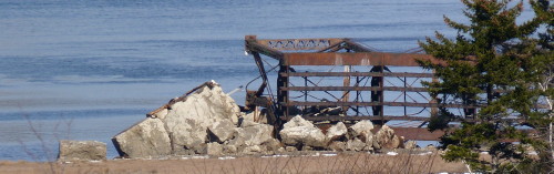 Dominion Atlantic Railway: Sissiboo River Bridge, Weymouth, Digby County, Nova Scotia, 18 Feb 2012