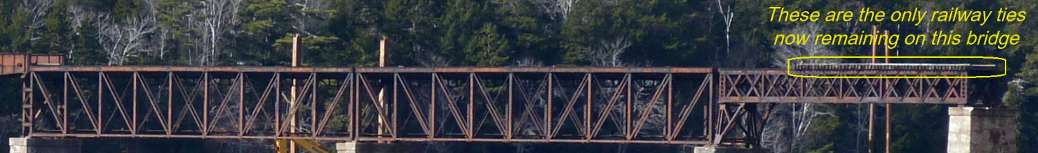 Dominion Atlantic Railway: Sissiboo River Bridge, Weymouth, Digby County, Nova Scotia, 18 Feb 2012