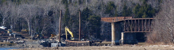 Dominion Atlantic Railway: Sissiboo River Bridge, Weymouth, Digby County, Nova Scotia, 21 Feb 2012