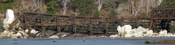 Dominion Atlantic Railway: Sissiboo River Bridge, Weymouth, Digby County, Nova Scotia, 27 Feb 2012