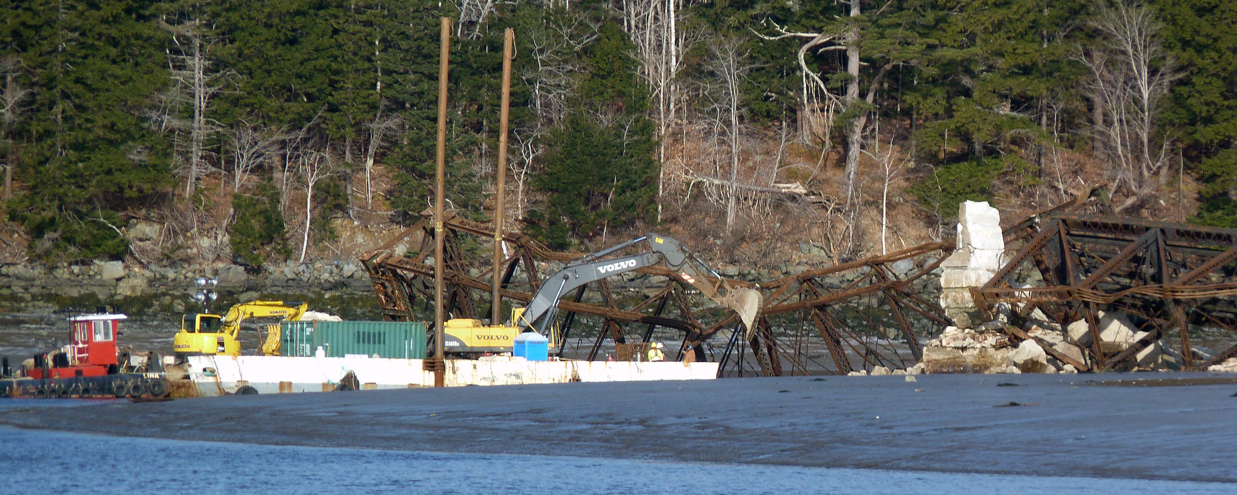 Dominion Atlantic Railway: Sissiboo River Bridge, Weymouth, Digby County, Nova Scotia, 27 Feb 2012