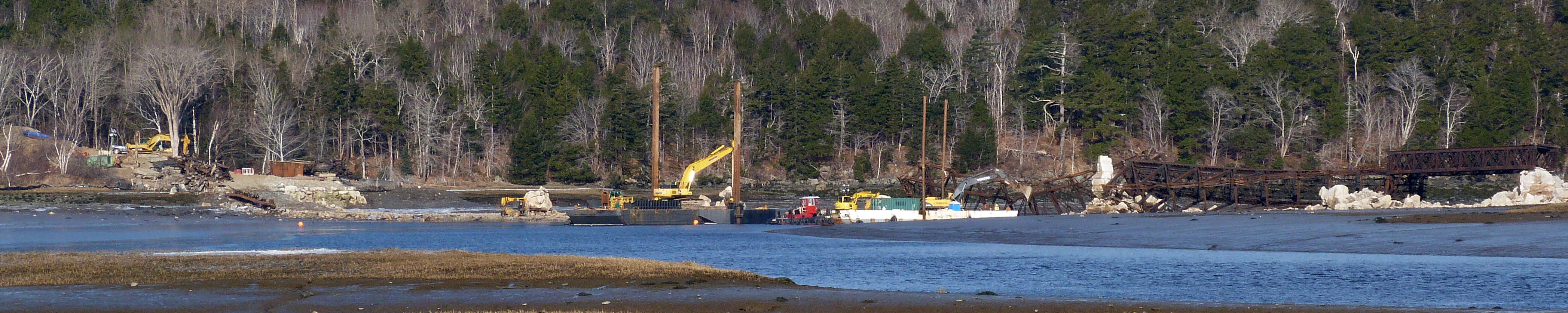 Dominion Atlantic Railway: Sissiboo River Bridge, Weymouth, Digby County, Nova Scotia, 27 Feb 2012