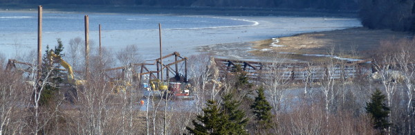 Dominion Atlantic Railway: Sissiboo River Bridge, Weymouth, Digby County, Nova Scotia, 27 Feb 2012