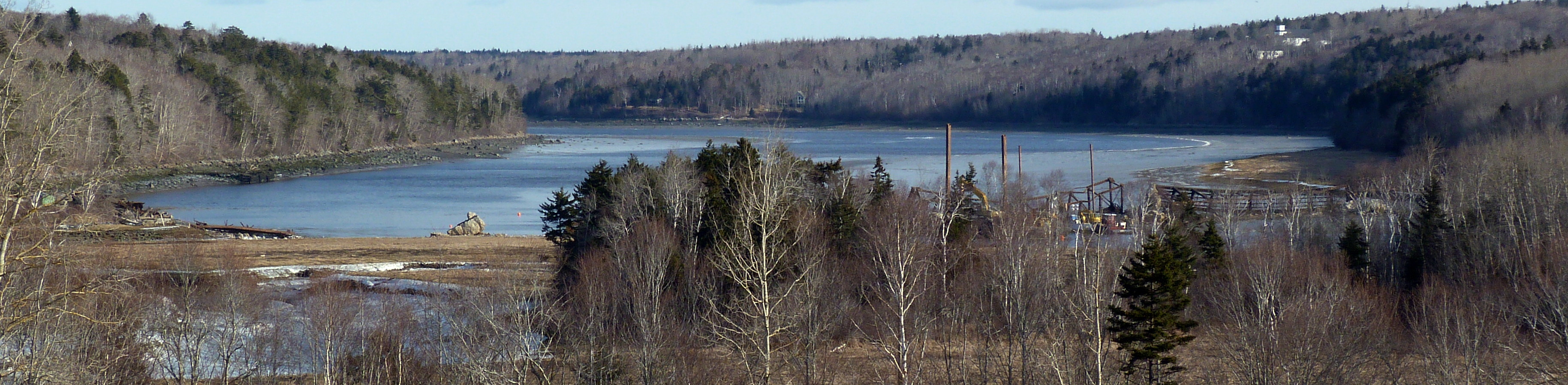 Dominion Atlantic Railway: Sissiboo River Bridge, Weymouth, Digby County, Nova Scotia, 27 Feb 2012
