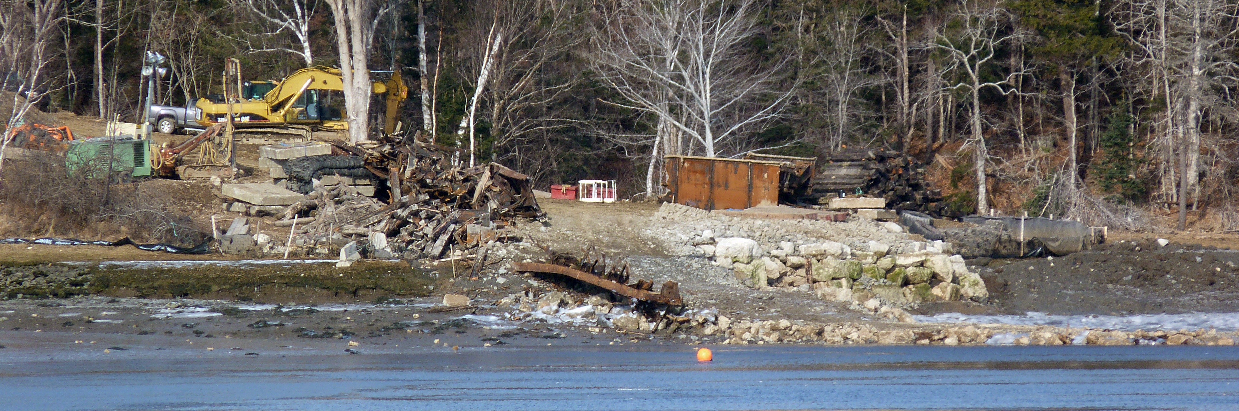 Dominion Atlantic Railway: Sissiboo River Bridge, Weymouth, Digby County, Nova Scotia, 27 Feb 2012