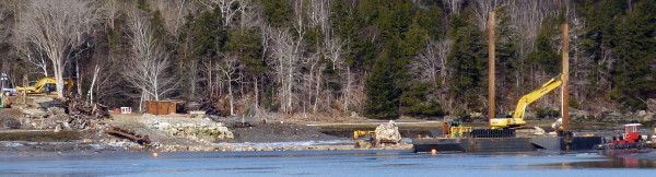 Dominion Atlantic Railway: Sissiboo River Bridge, Weymouth, Digby County, Nova Scotia, 27 Feb 2012