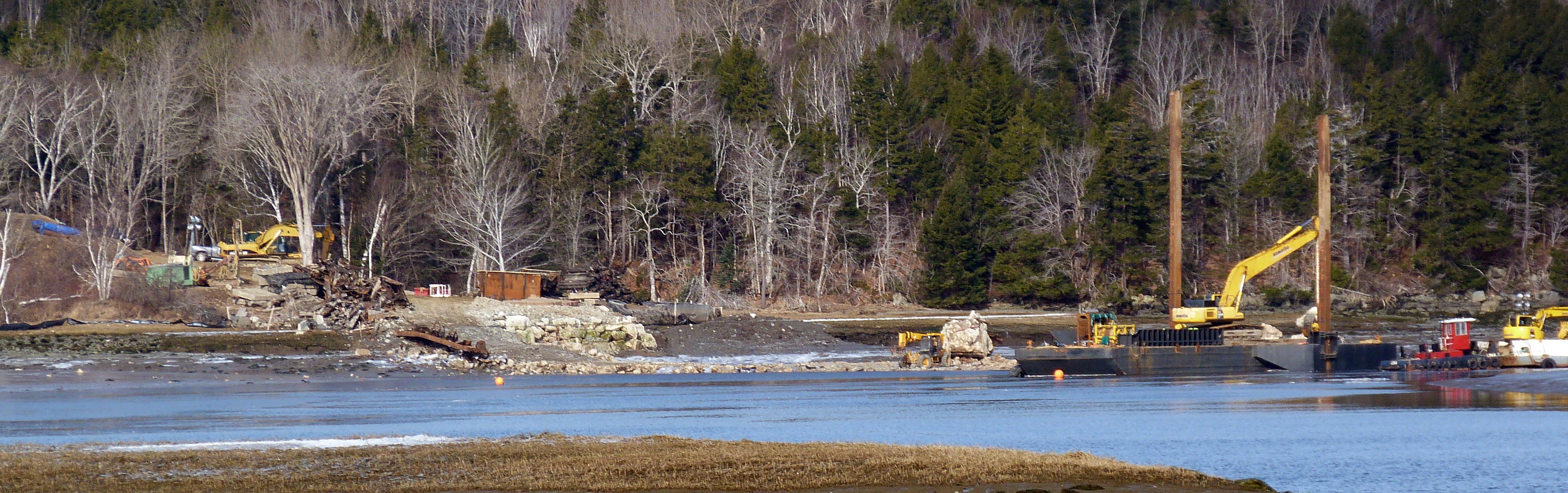 Dominion Atlantic Railway: Sissiboo River Bridge, Weymouth, Digby County, Nova Scotia, 27 Feb 2012
