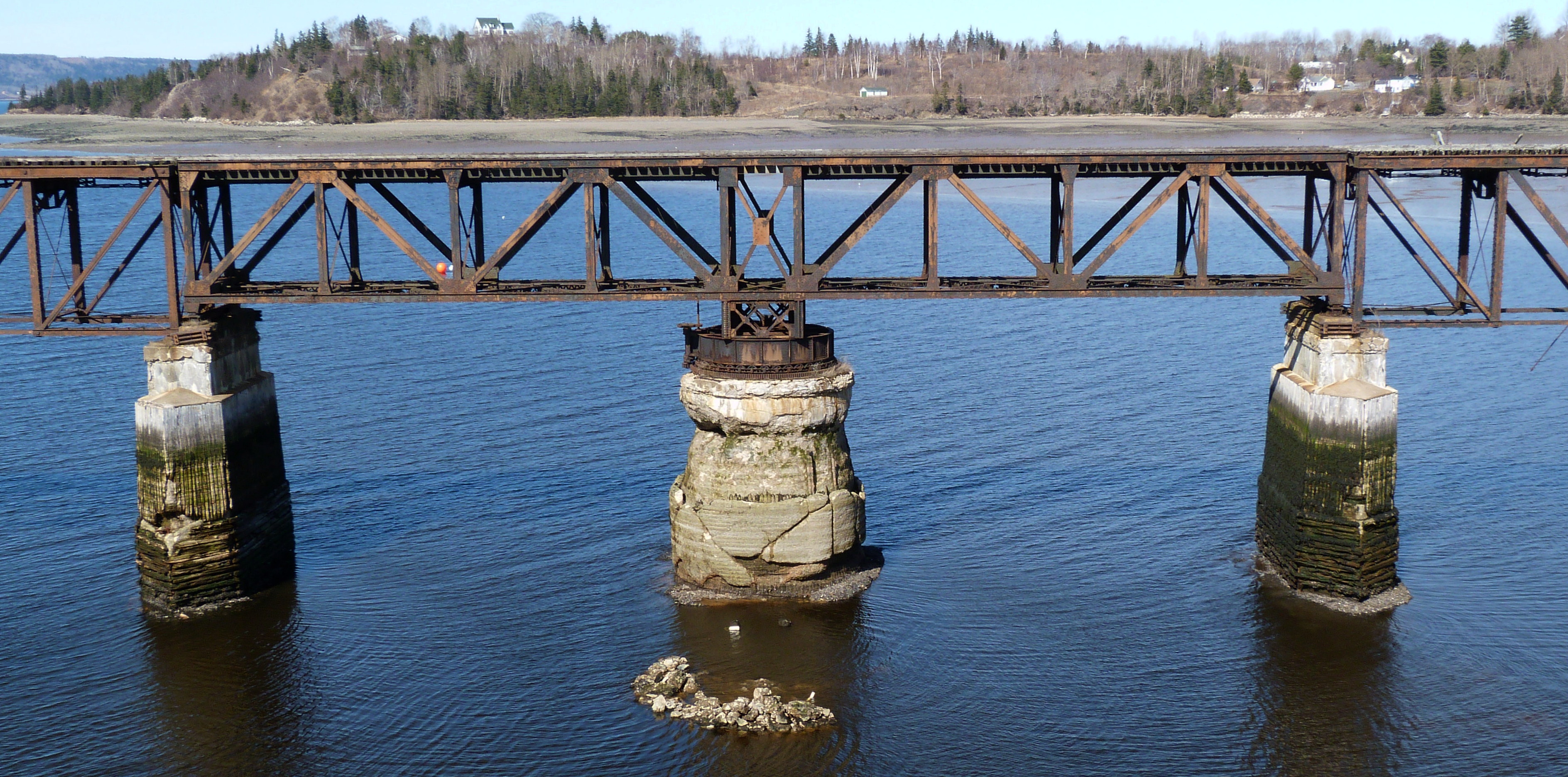 Dominion Atlantic Railway: Bear River Bridge, Digby County, Nova Scotia, 17 Mar 2012