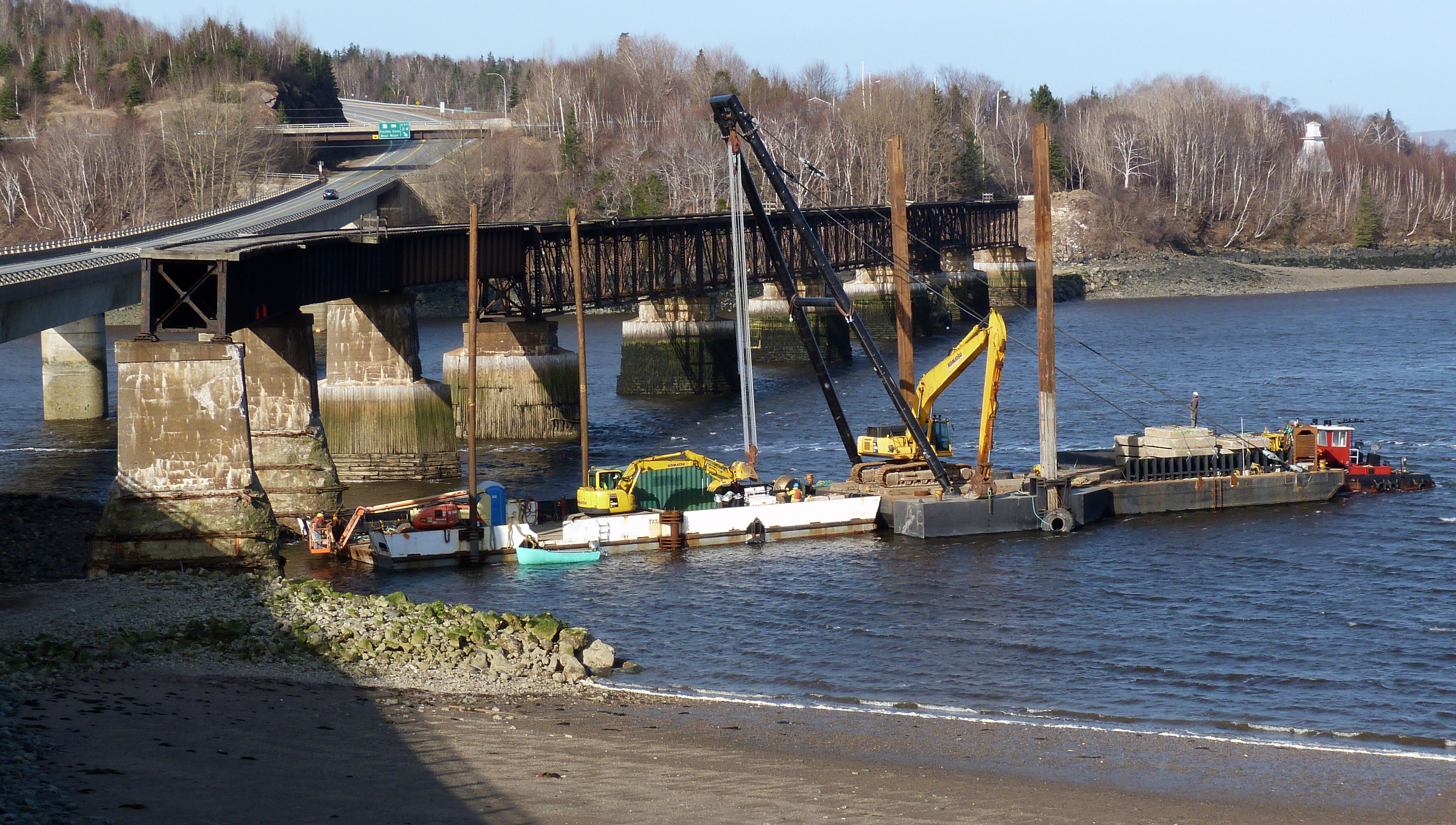 Dominion Atlantic Railway: Bear River Bridge, Digby County, Nova Scotia, 24 Mar 2012